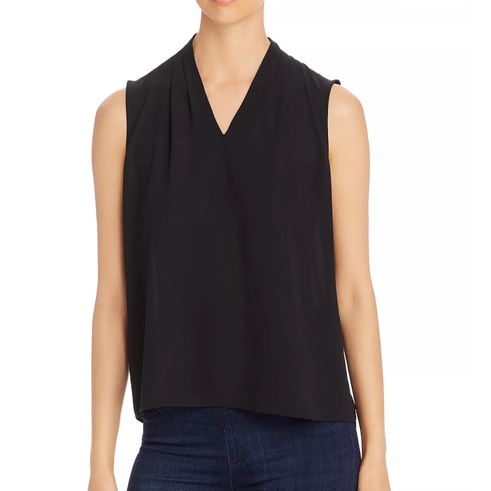 T Tahari Edie Sleeveless V-Neck Blouse